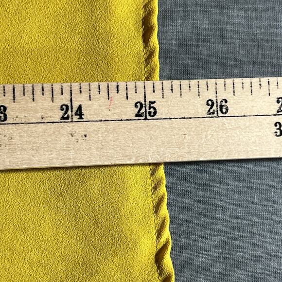 Loft Henley Utility Blouse Womens Medium Yellow Long Sleeves Casual Career - Picture 8 of 9